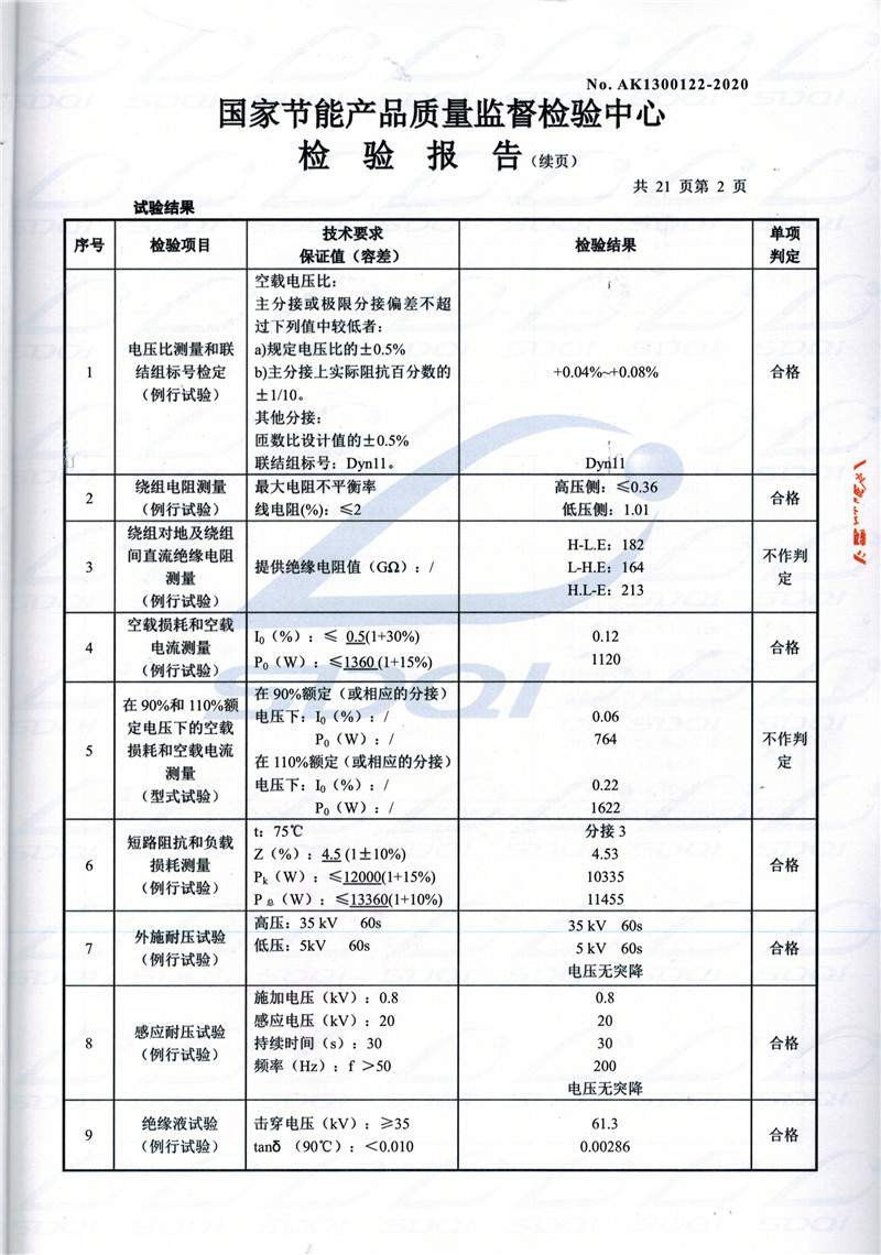 高低压试验报告-S11-1250罗源罗源罗源油浸式变压器-2.jpg